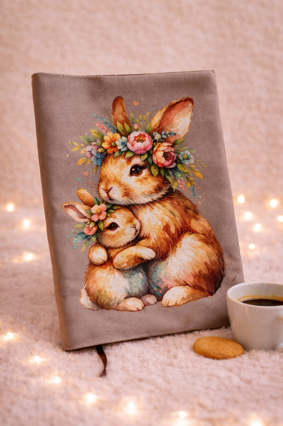 Подвързия за книга със зайче | Хендмейд уют и стил