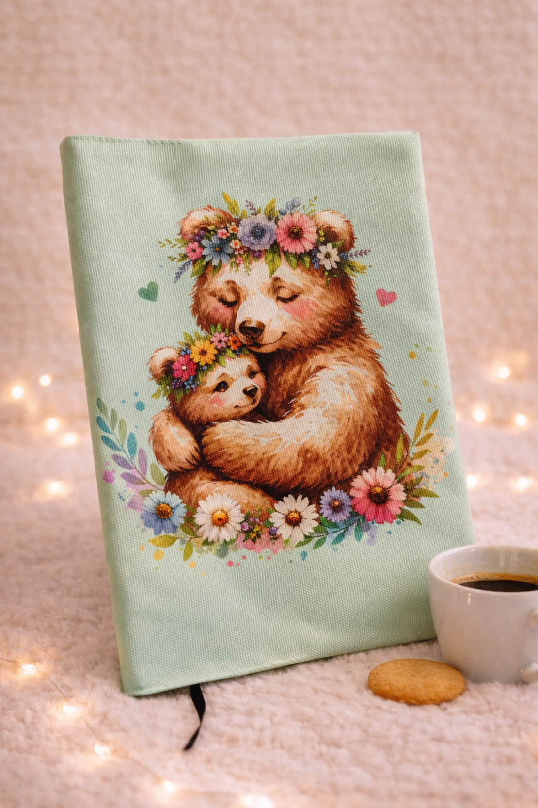 Подвързия за книга с мече | Хендмейд уют и стил