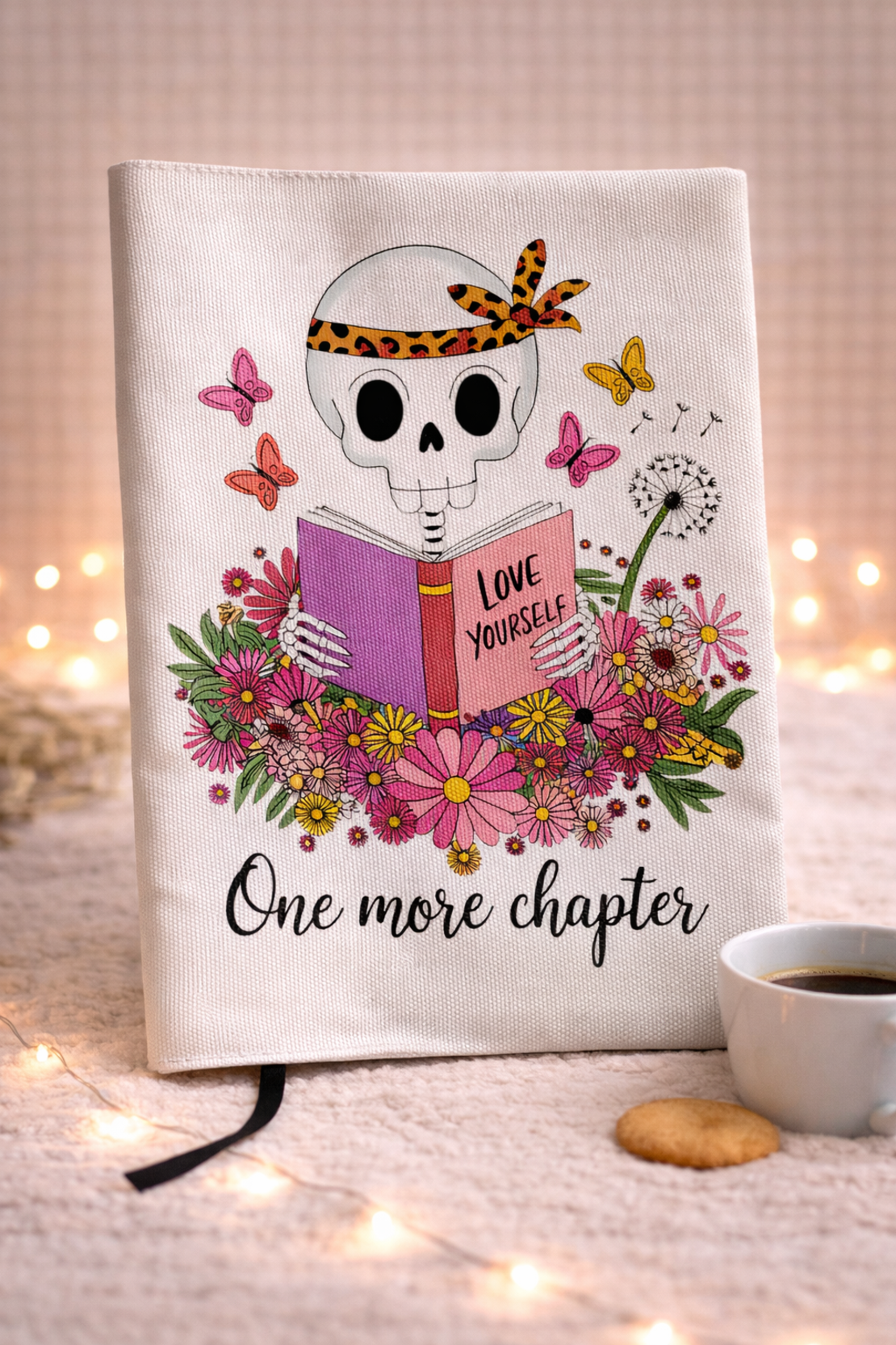 Подвързия за книга със скелет | Хендмейд уют и стил