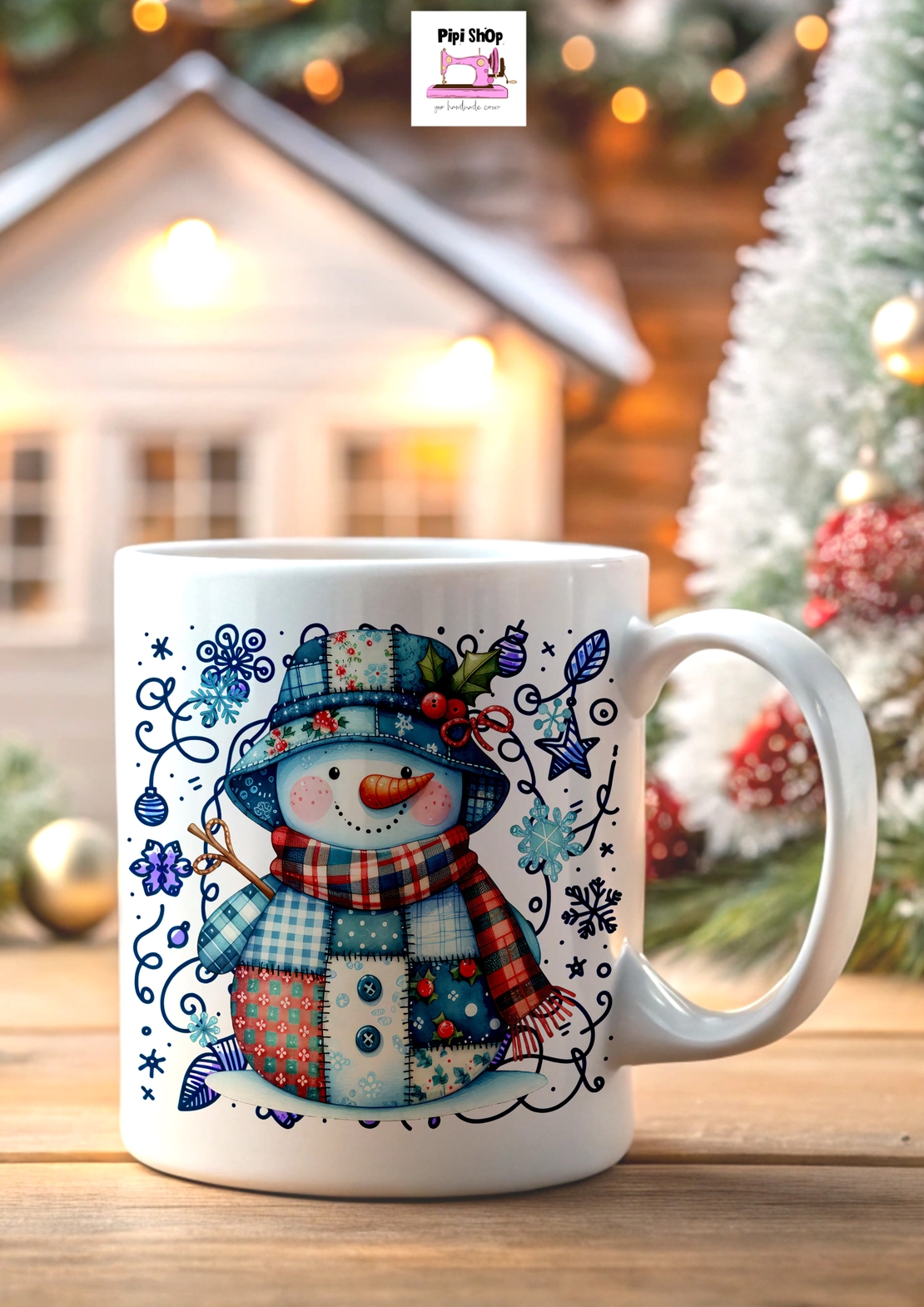 Коледна керамична чаша