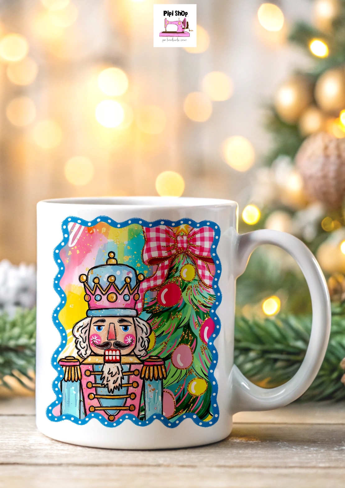 Коледна керамична чаша