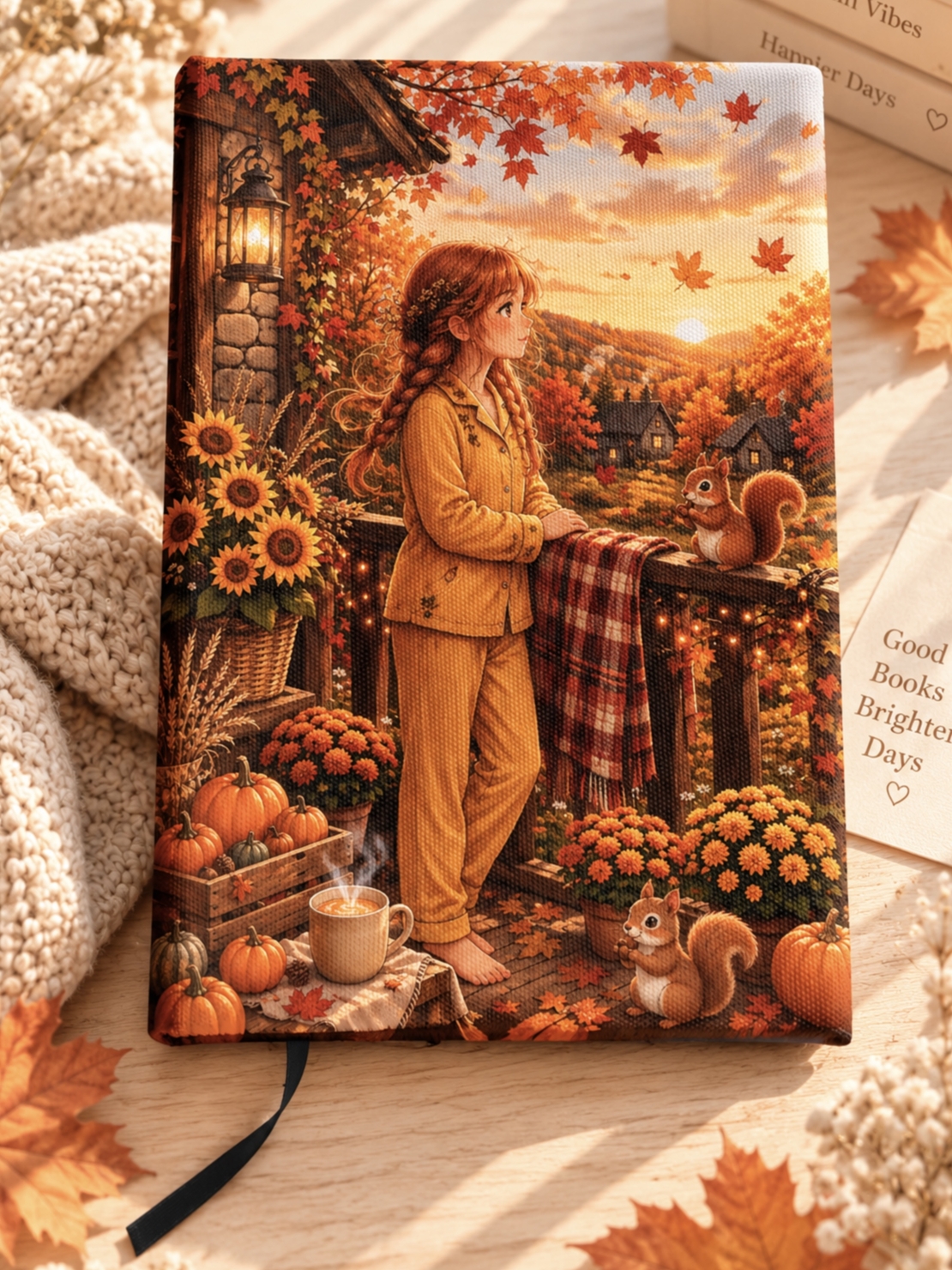 Подвързия за книга цветя и книги 