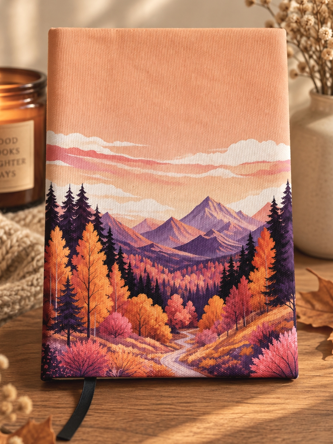 Подвързия за книга цветя и книги 