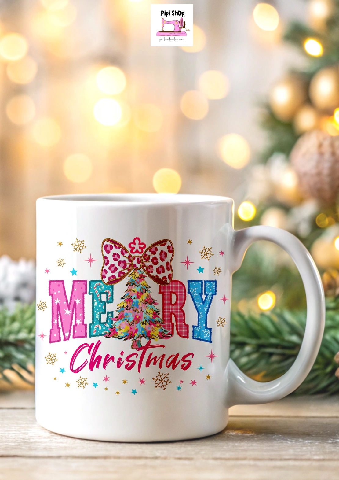 Коледна керамична чаша