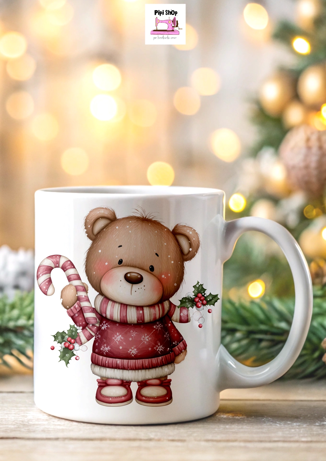 Коледна керамична чаша