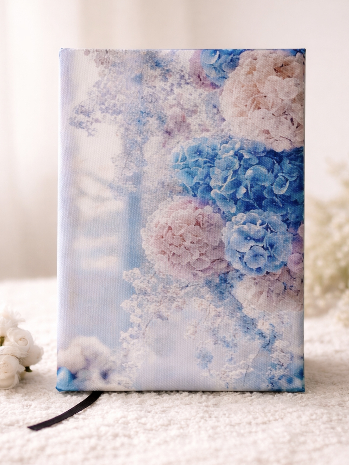 Подвързия за книга сини цветя | Хендмейд уют и стил