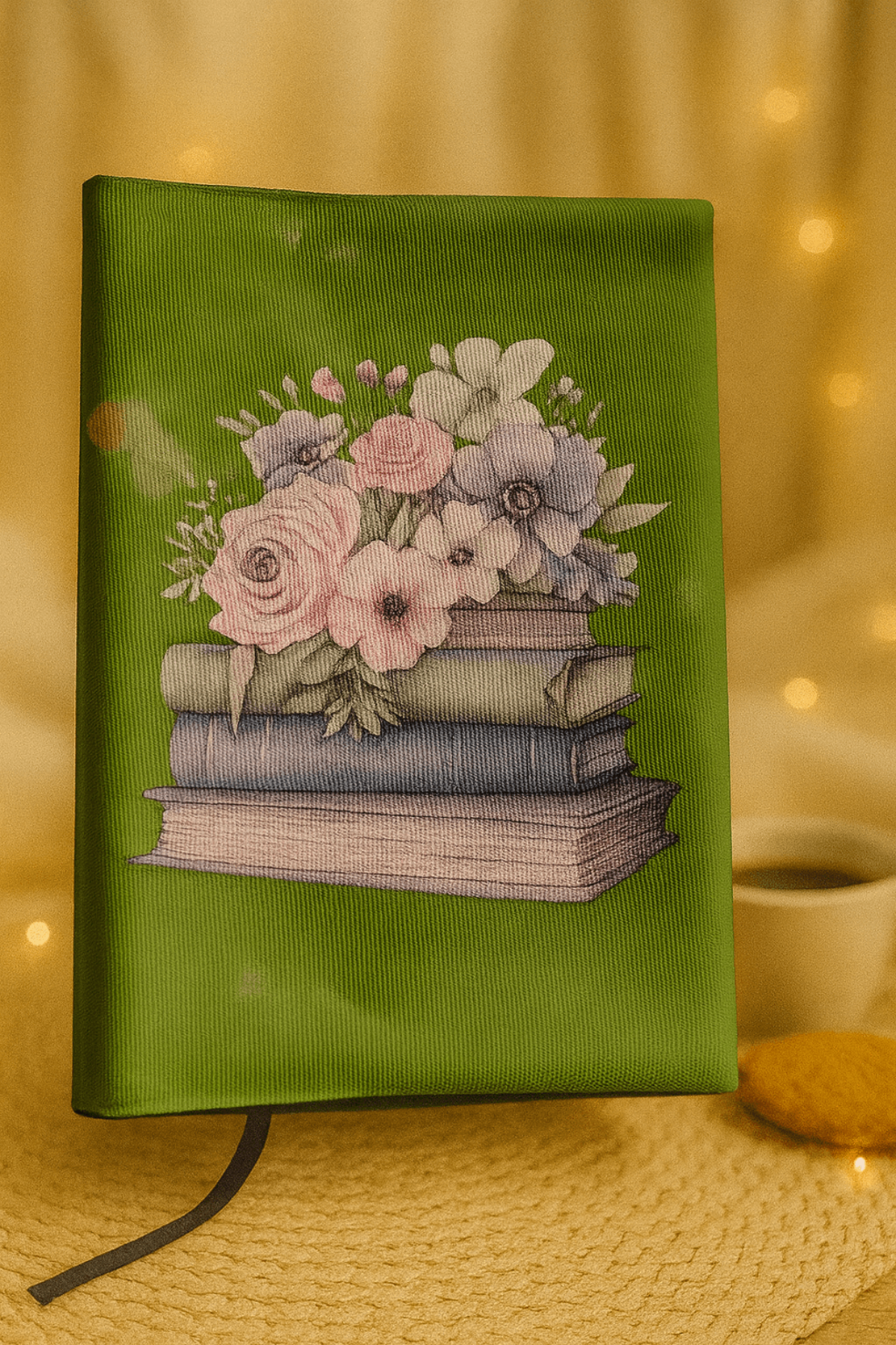 Подвързия за книга с чаша | Хендмейд уют и стил