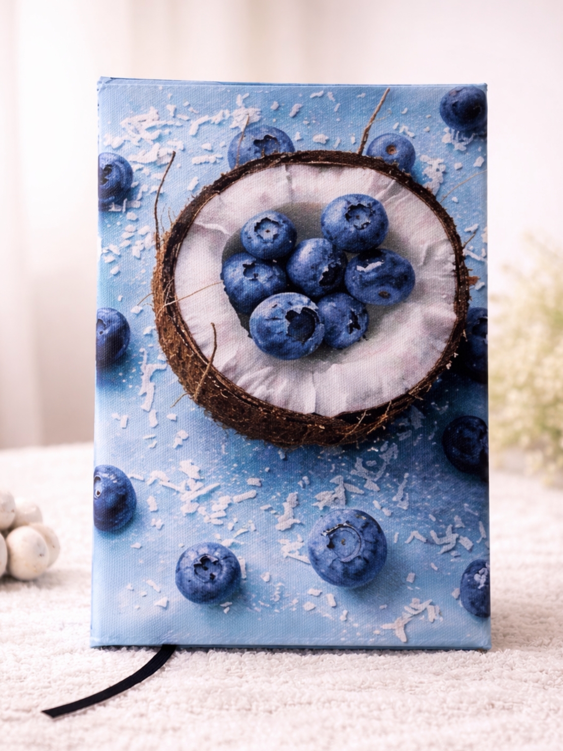 Подвързия за книга боровинки  | Хендмейд уют и стил