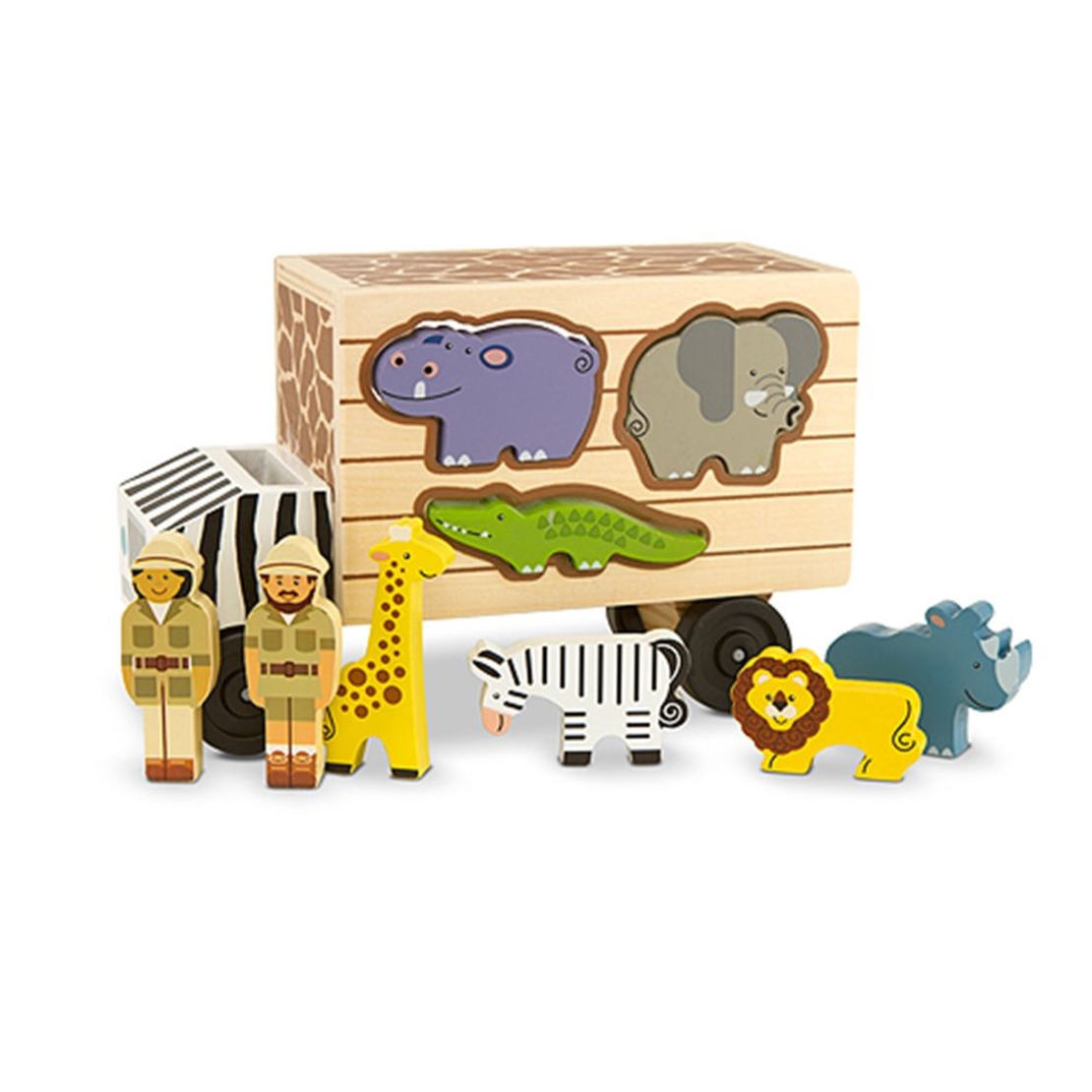 Дървен камион с форми животни Melissa and Doug 15180
