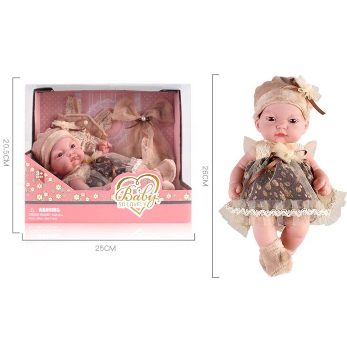 Kукла бебе с дрехи Испанче Baby So Lovely Raya Toys, 25 cm