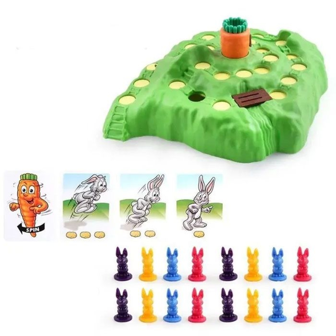 Детска настолна игра Raya Toys Състезание със зайчета