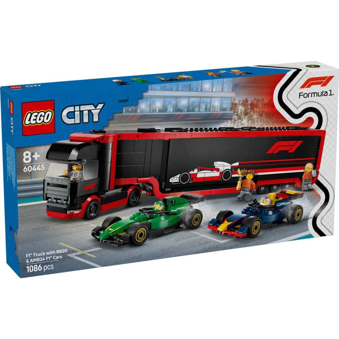 LEGO® City F1® Камион с коли RB20 и AMR24 от F1® 60445