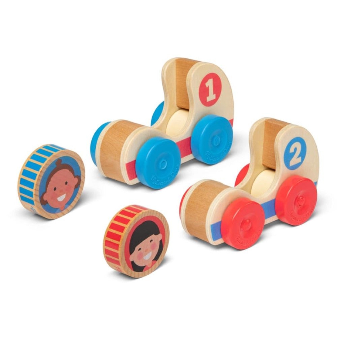 Дървени състезателни коли Melissa and Doug GO Tots 2бр. 30737