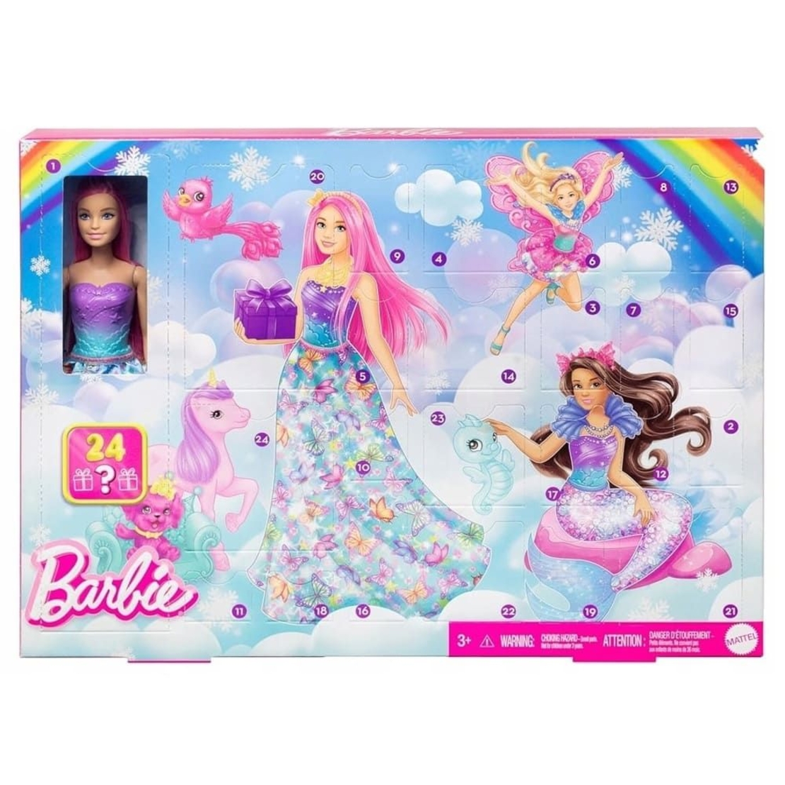 Календар с кукла Mattel Barbie Advent, с 24 изненади