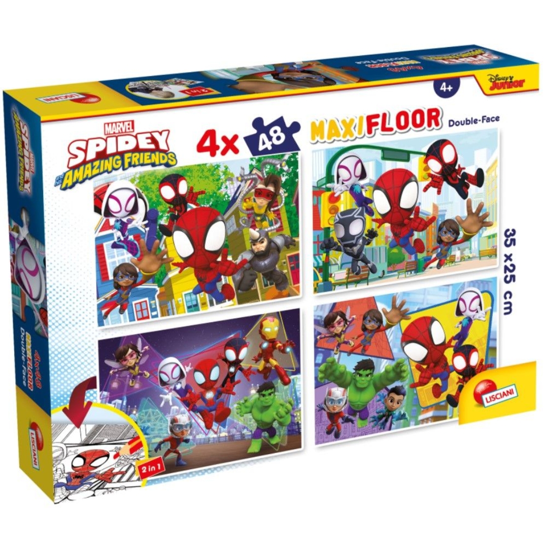 Детски пъзел Lisciani MAXI FLOOR Marvel Spidey 4x48ч.
