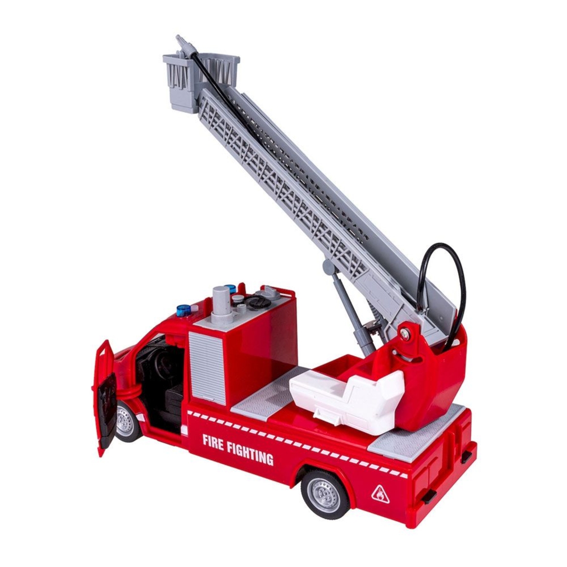 Пожарна кола Raya Toys City Rescue С кран, звуци и светлини