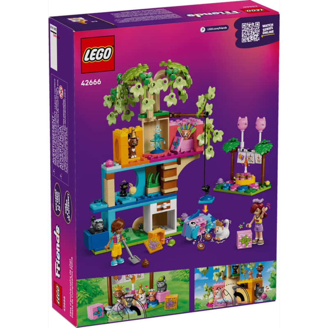 LEGO® Friends Котешко парти за рожден ден и дървесна къща 42666