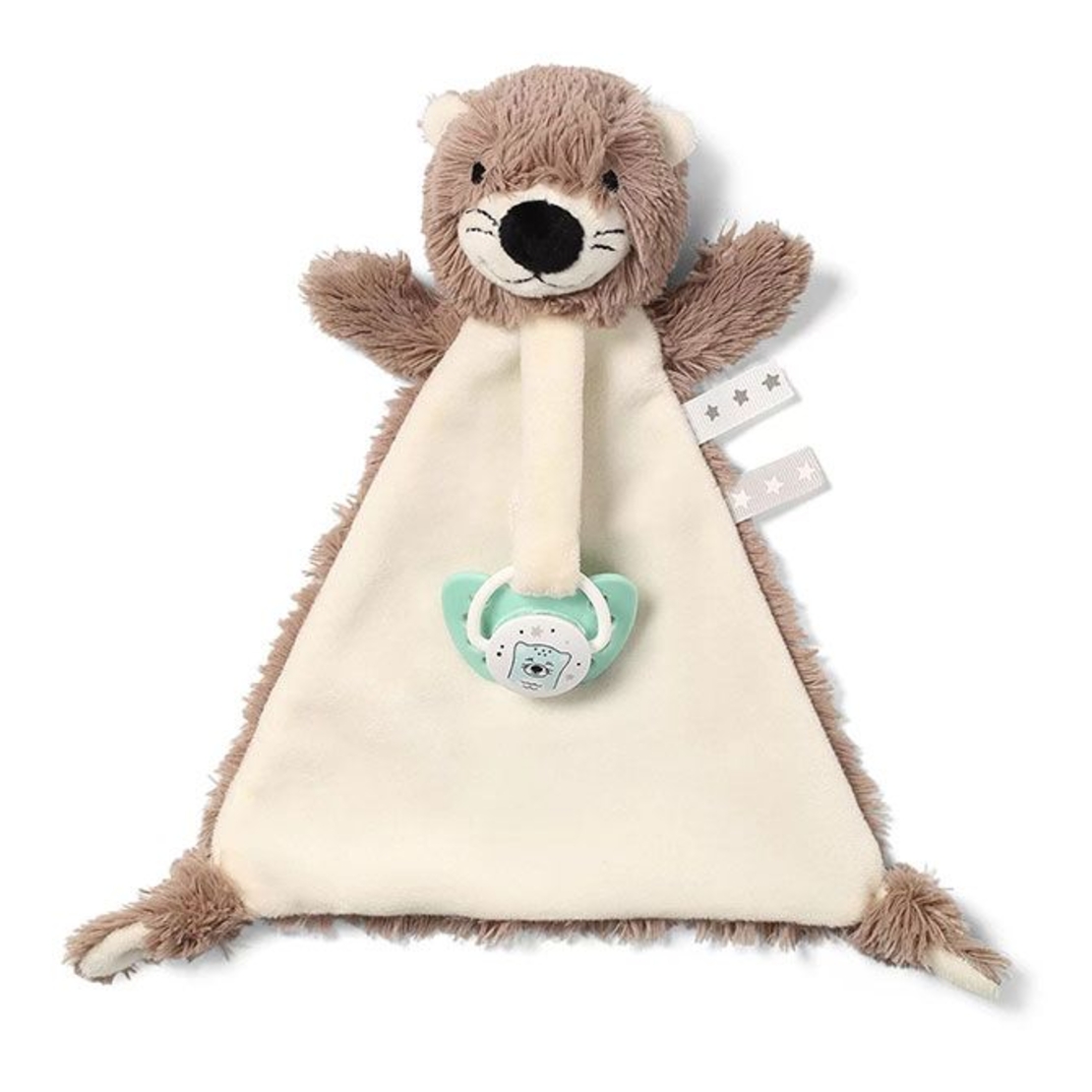 Плюшена играчка Babyono с клипс за залъгалка Маги 739