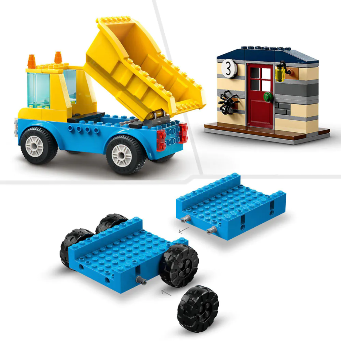 LEGO® City Строителни камиони и кран с разбиваща топка 60391