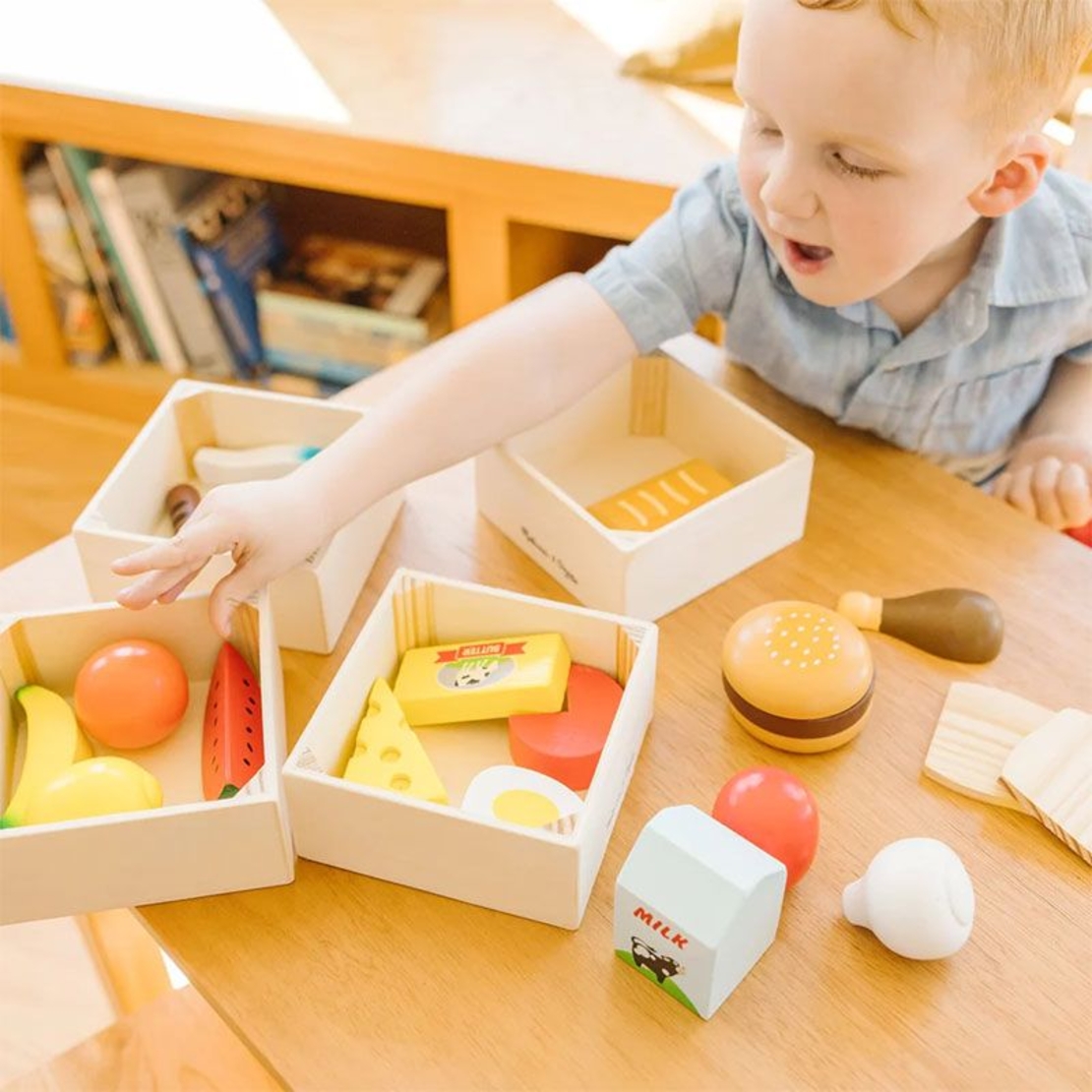 Дървен комплект Melissa and Doug 5 Групи храни, 271
