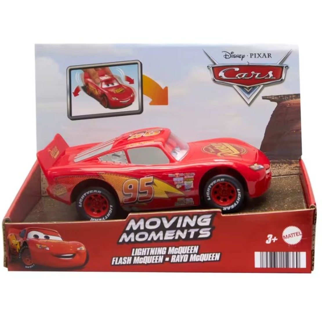 Количка Mattel Cars Lightning McQueen Moving Moments, HPH64