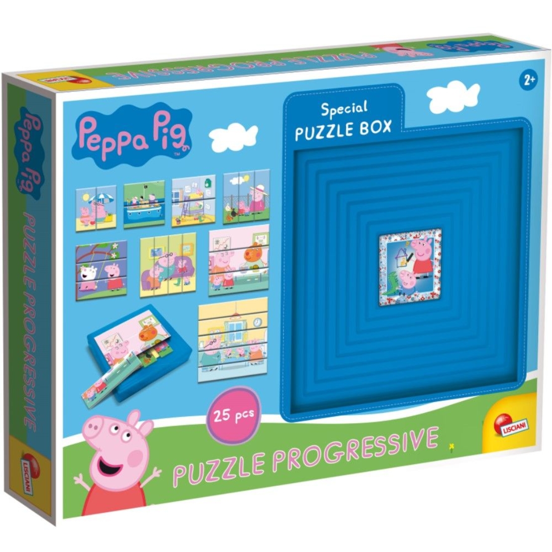 Детски прогресиращи пъзели Lisciani Peppa Pig 8 пъзела, 25ч.