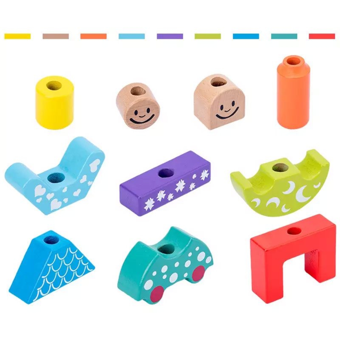 Дървена бебешка играчка Raya Toys Day & Night, 48 предизвикателства