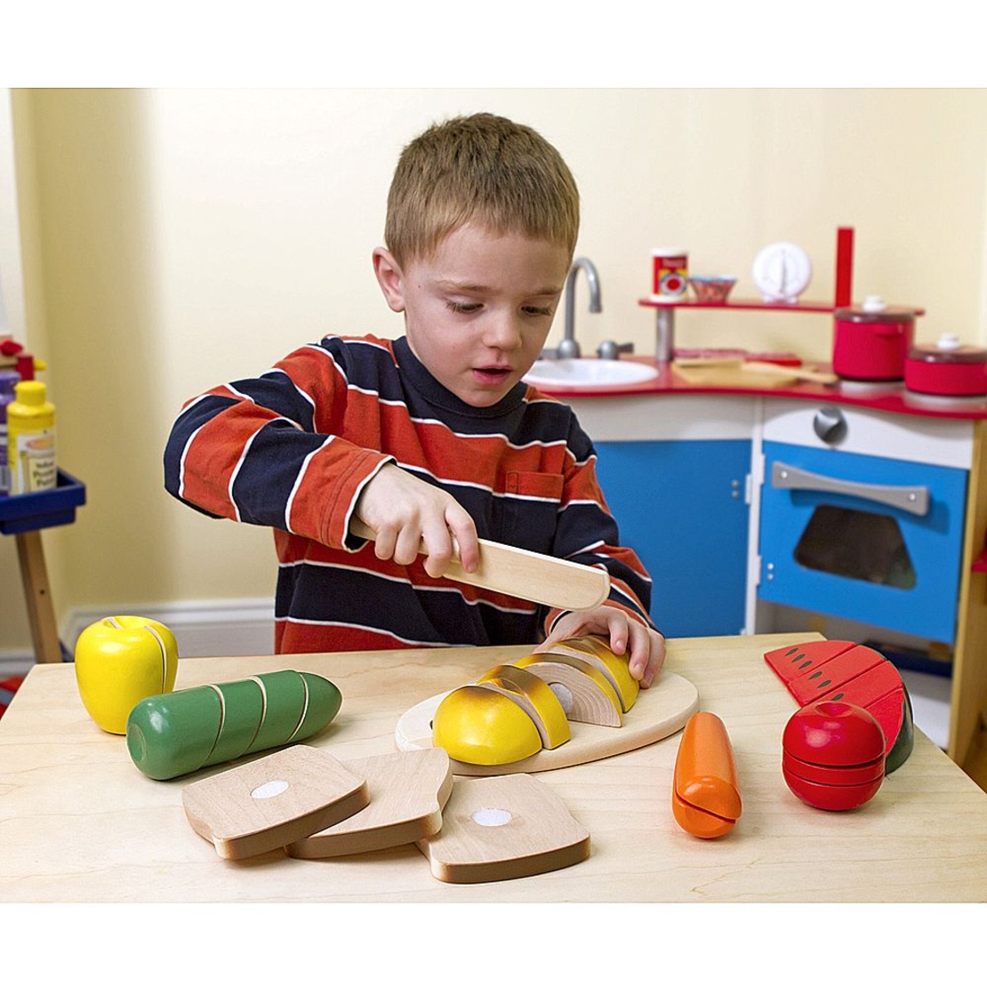 Дървена храна с дъска и нож Melissa and Doug 10487