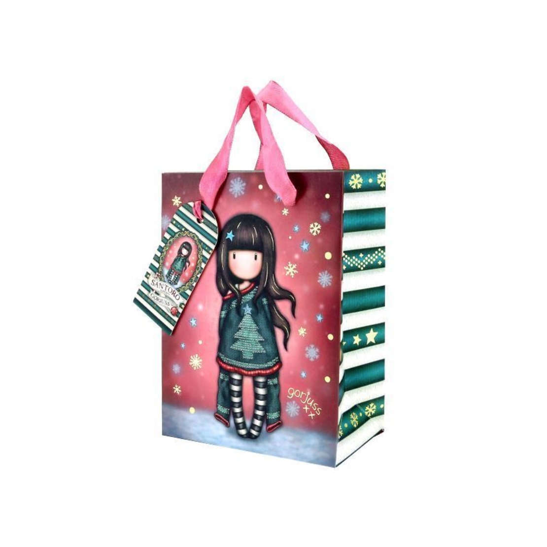Малка подаръчна торбичка - Santoro Gorjuss Merry and Bright - Cosy