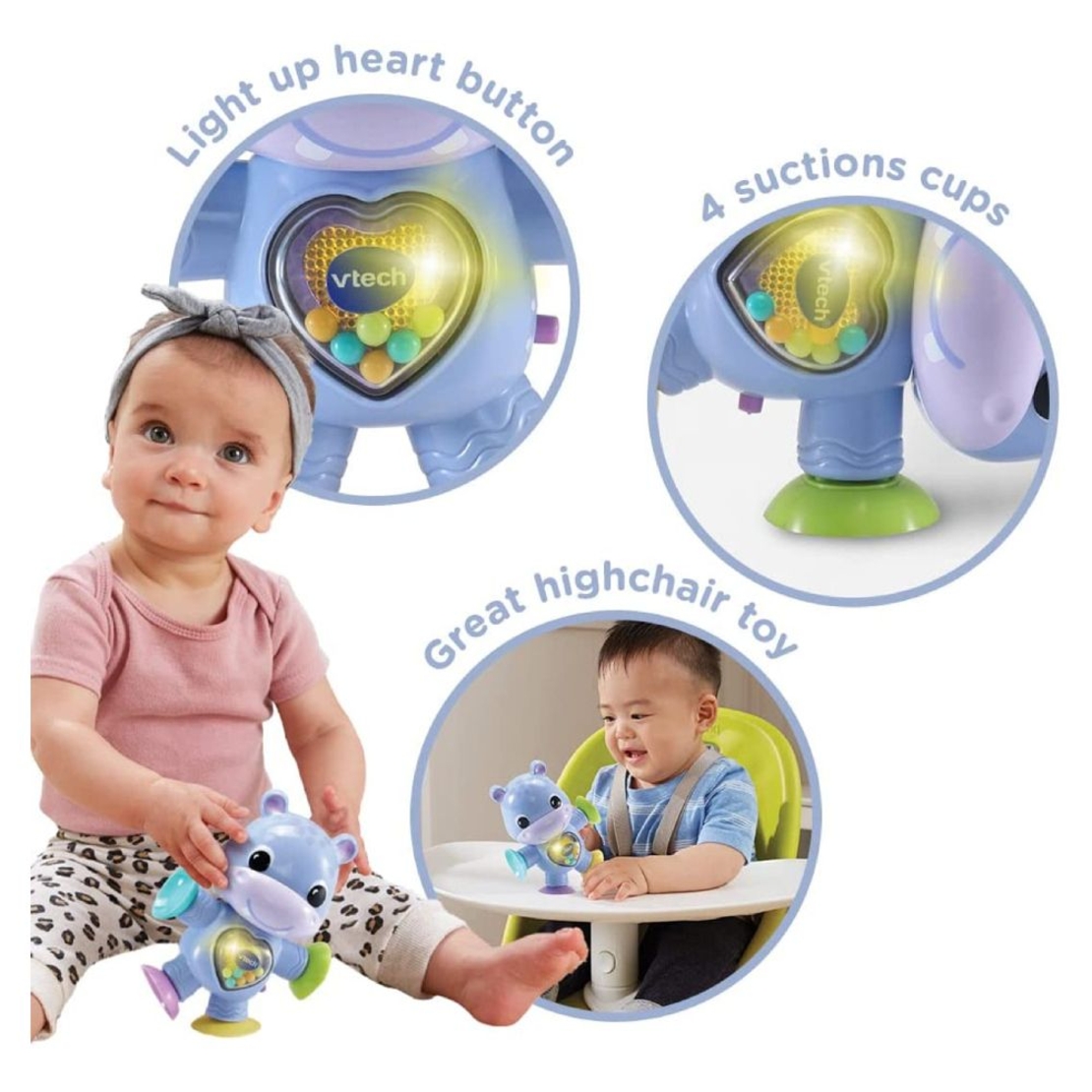 Интерактивна играчка Vtech Скачащ и лепящ се Хипопотам