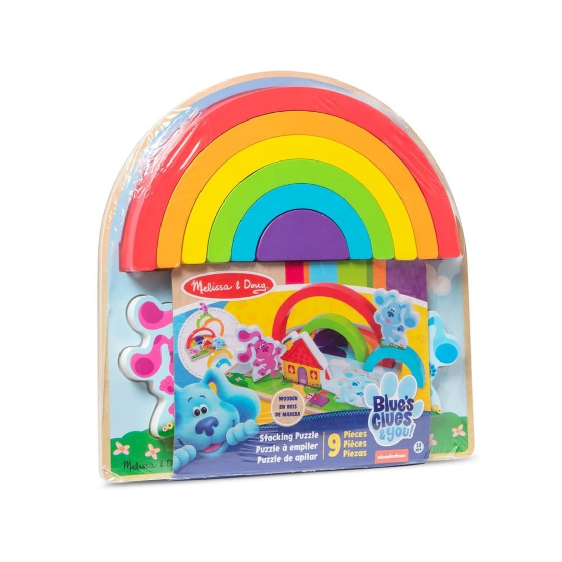 Дървен пъзел Melissa and Doug Blue's Clues & You! Дъга, 9 части, 33008