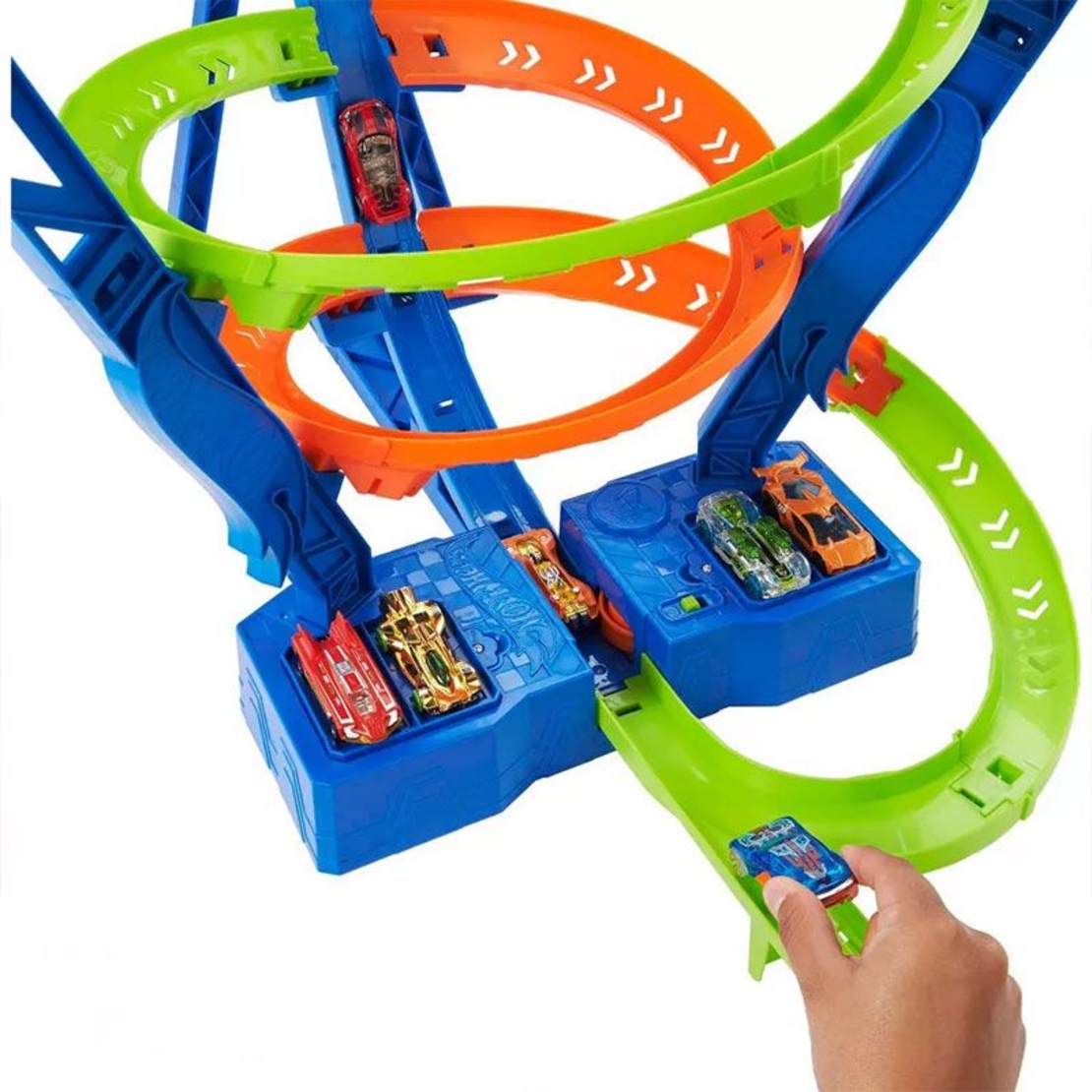 Детска писта Mattel Hot Wheels Spiral Speed Crash, с една кола