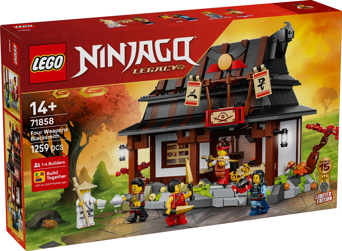 LEGO® NINJAGO® 15-та годишнина Ковачница Четирите оръжия 71858