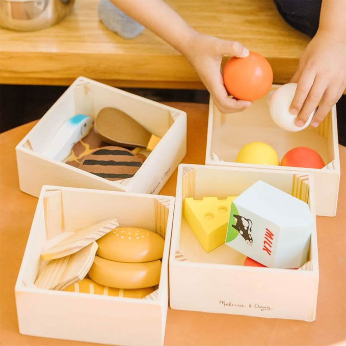Дървен комплект Melissa and Doug 5 Групи храни, 271