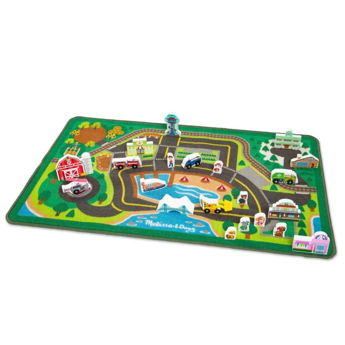 Килимче за игра с дървени превозни средства Melissa and Doug Paw Patrol 33273