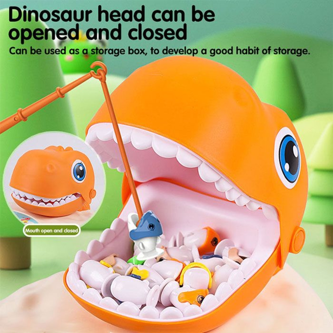 Настолна игра с рибки Raya Toys с динозавър
