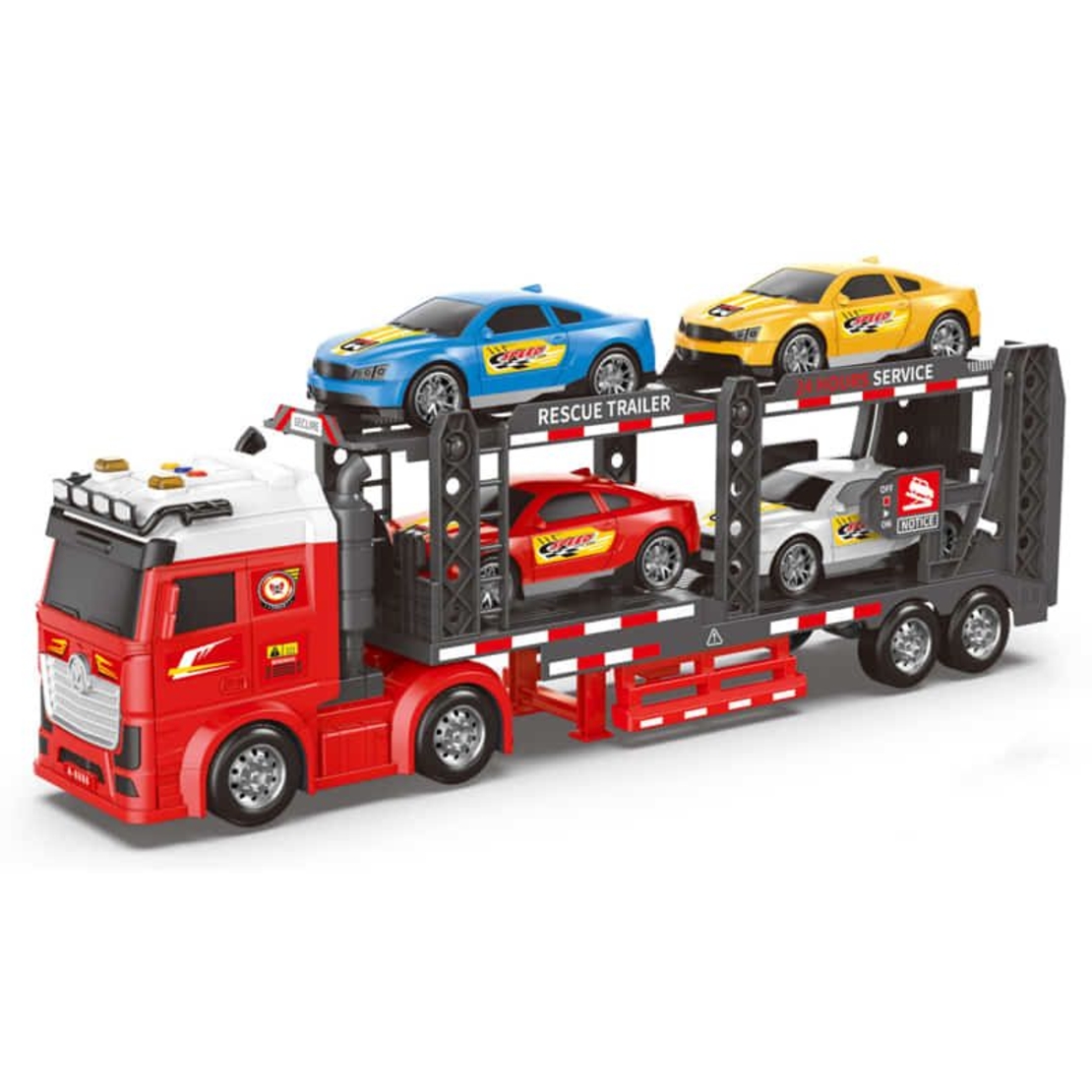 Детски Автовоз Raya Toys, с 4 коли, с музика и светлини