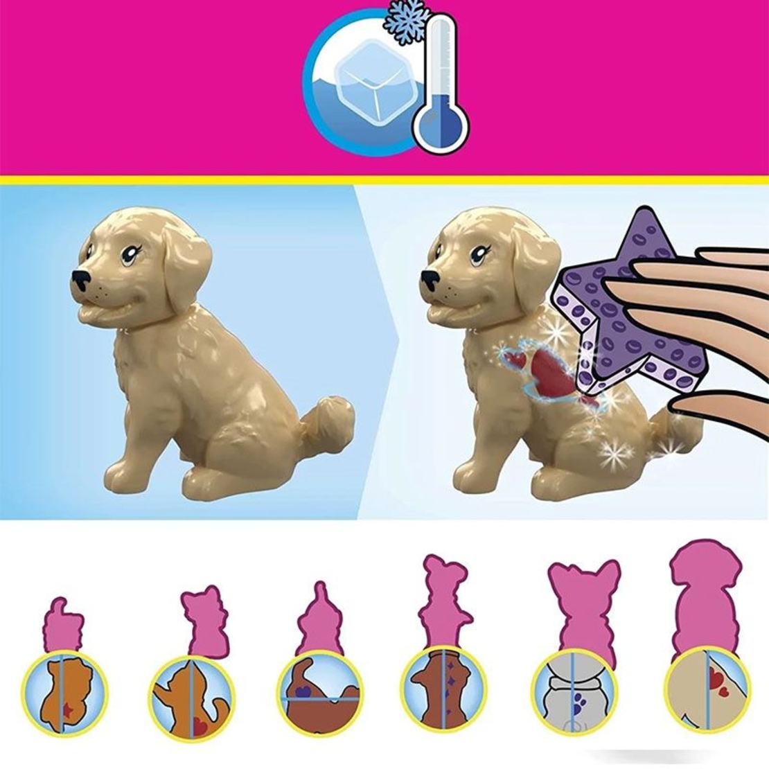 Конструктор Mattel Mega Construx Barbie Train and Wash Pets с 15 аксесоара, 152 части