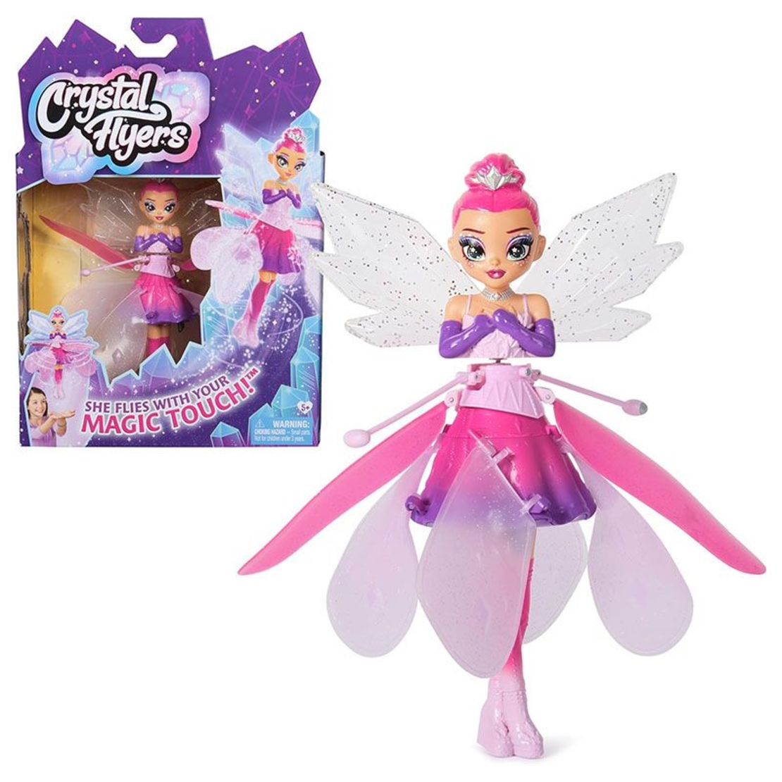Интерактивна кукла летяща фея Spin Master Hatchimals Crystal Flyers