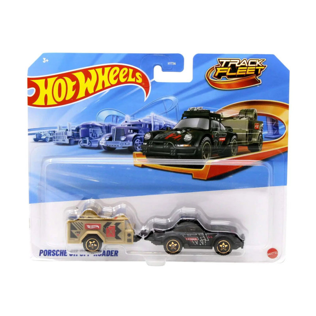 Детска играчка камион Mattel Hot Wheels Track Fleet Влекач с ремарке 1:64, асортимент, HYT56