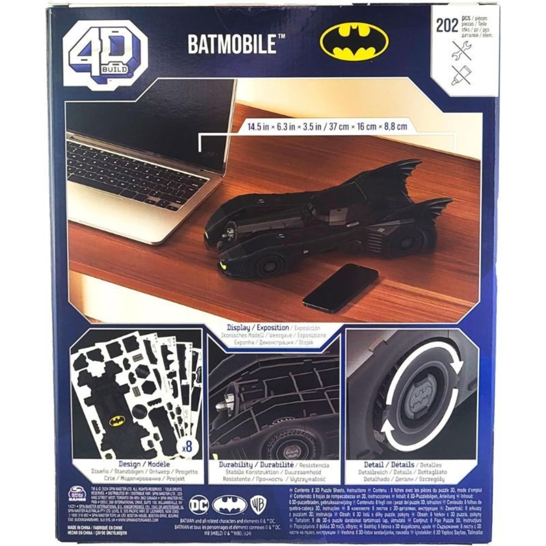 4D пъзел Spin Master DC Comics Batmobile, 202 ч.