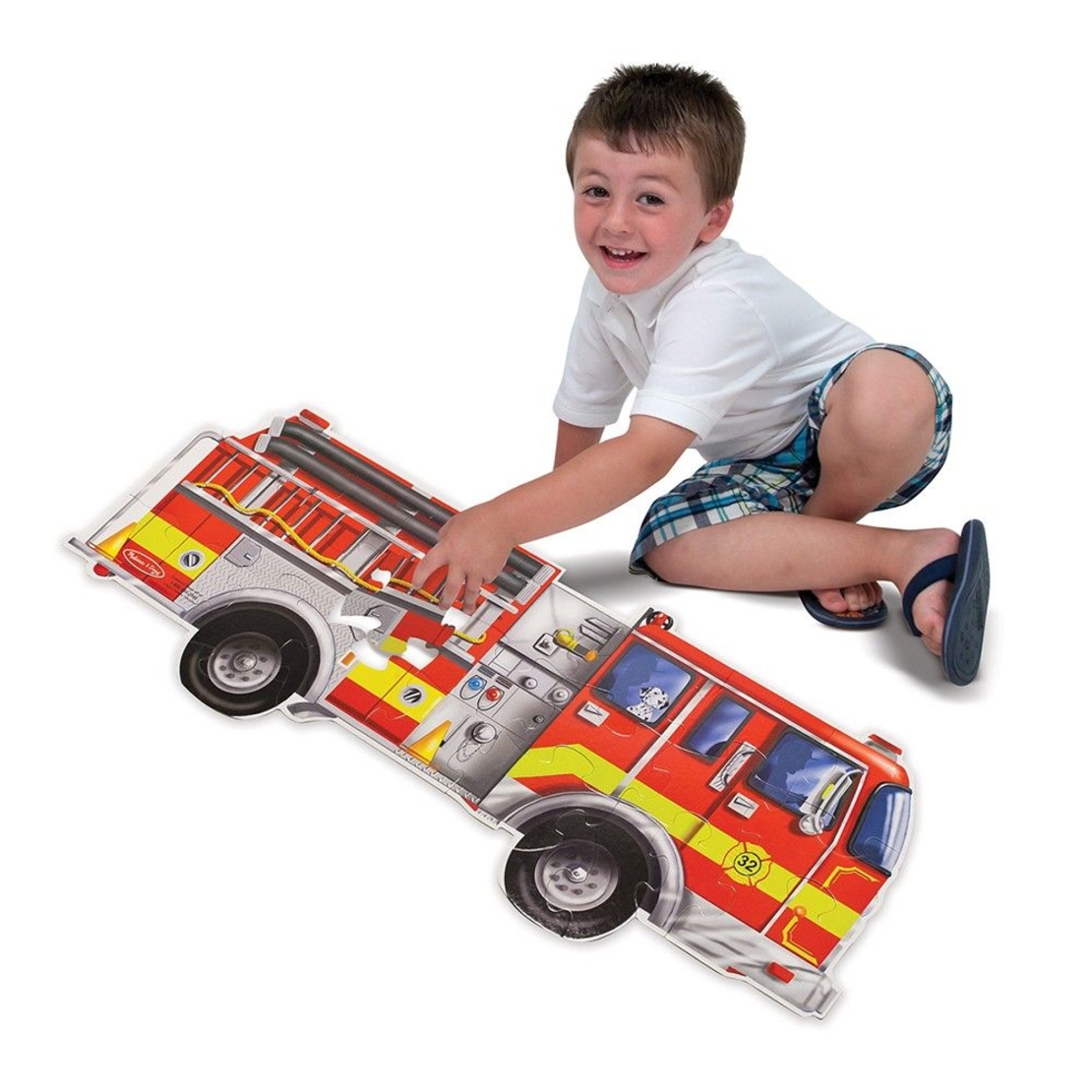 Детски пъзел за земя Melissa and Doug Пожарна 10436
