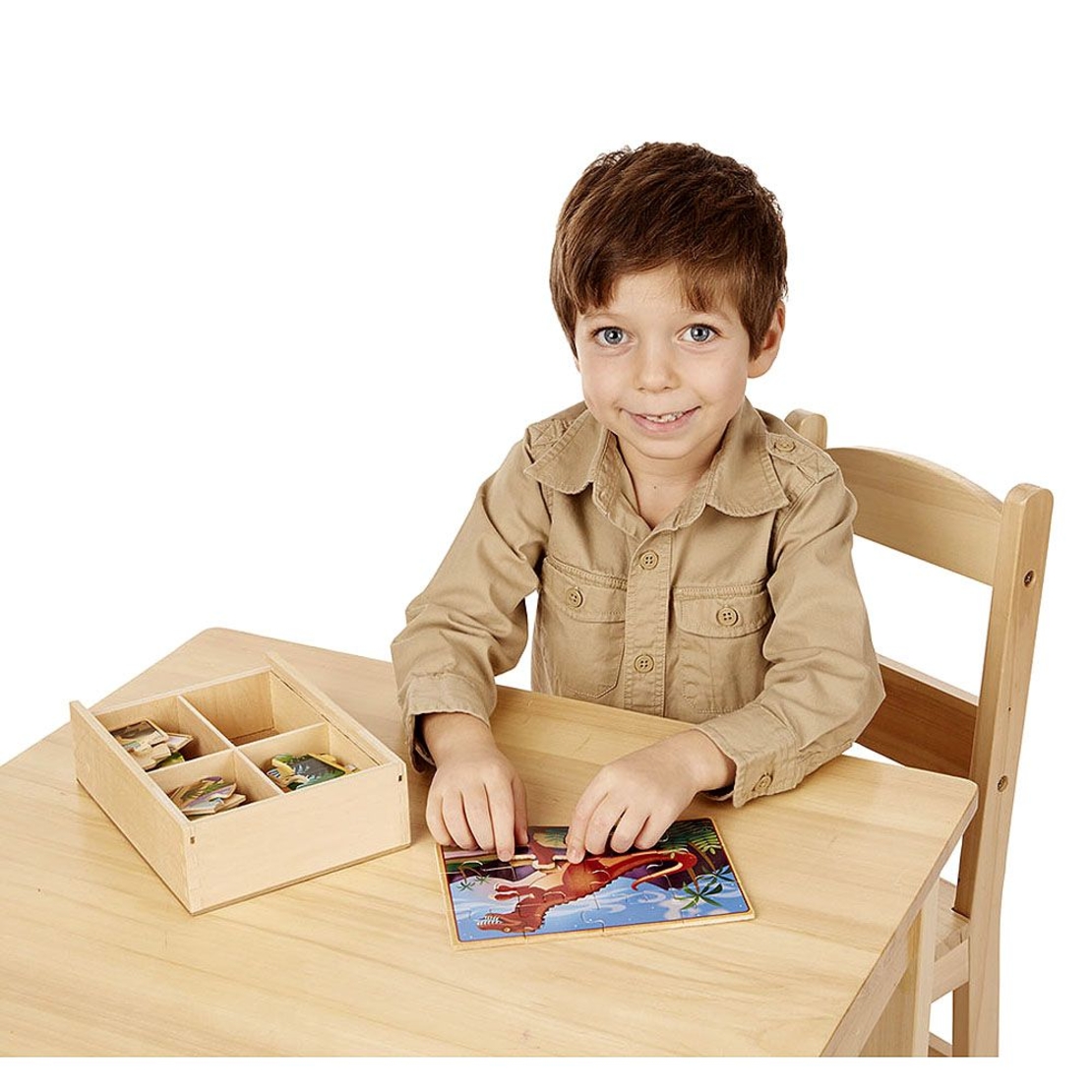 Дървен пъзел Melissa and Doug 4 в 1 Динозаври 13791
