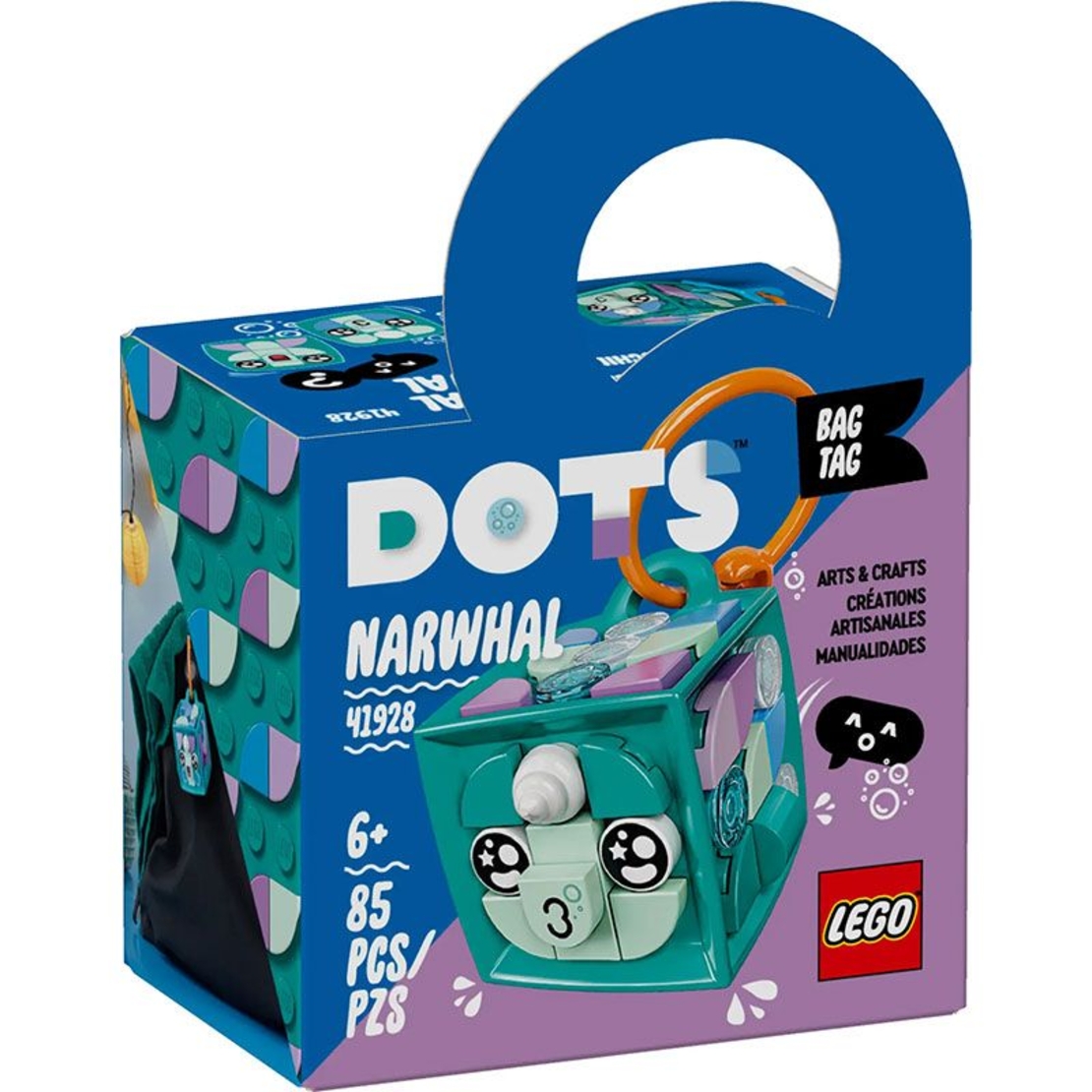 LEGO® DOTS Ключодържател Narwhal 41928