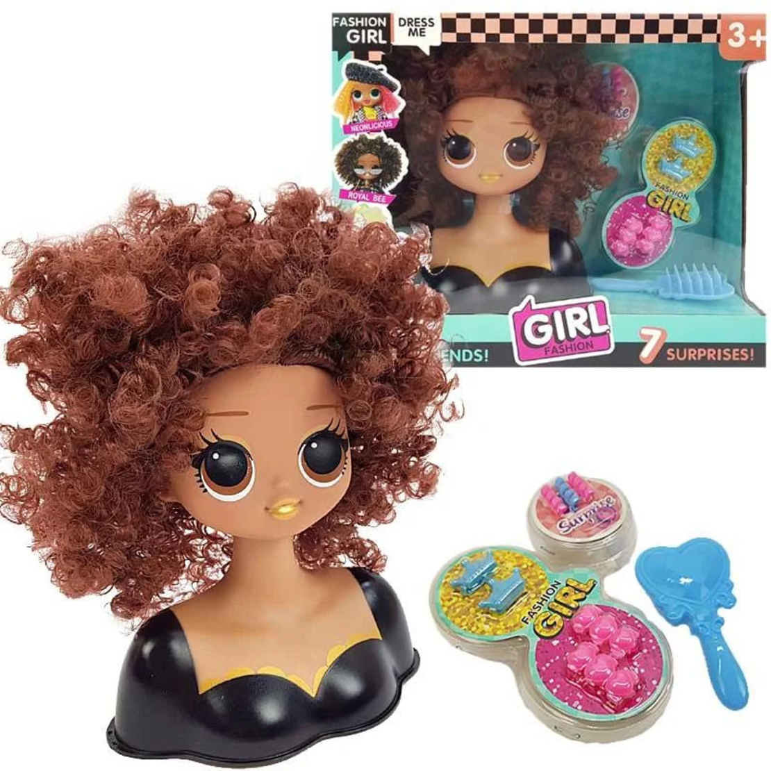 Модел за прически Raya Toys LK1016, Кестенява коса