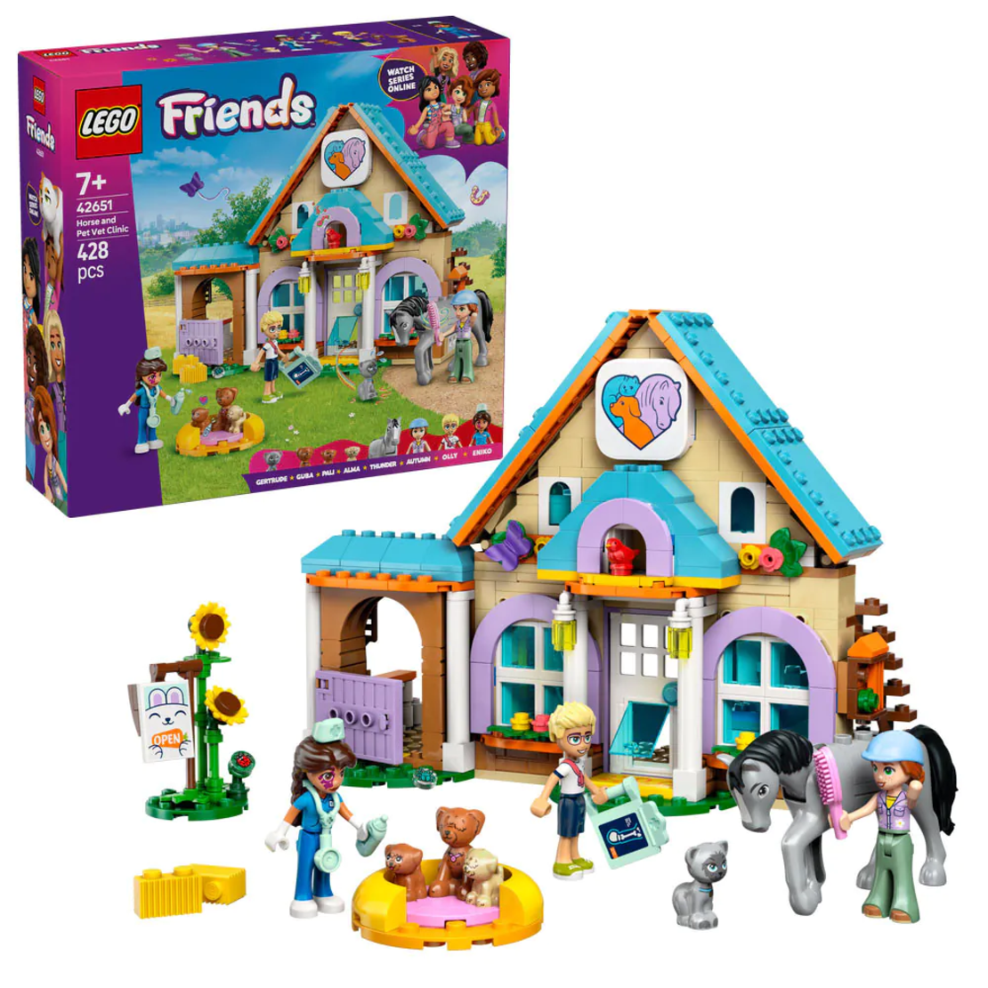LEGO® Friends Ветеринарна клиника за коне и домашни любимци 42651