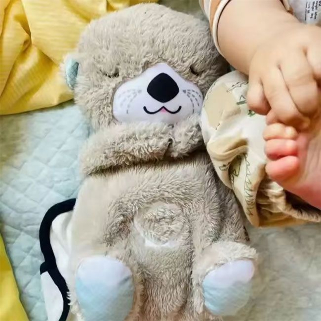 Музикална бебешка играчка Raya Toys Дишаща видра със светлина