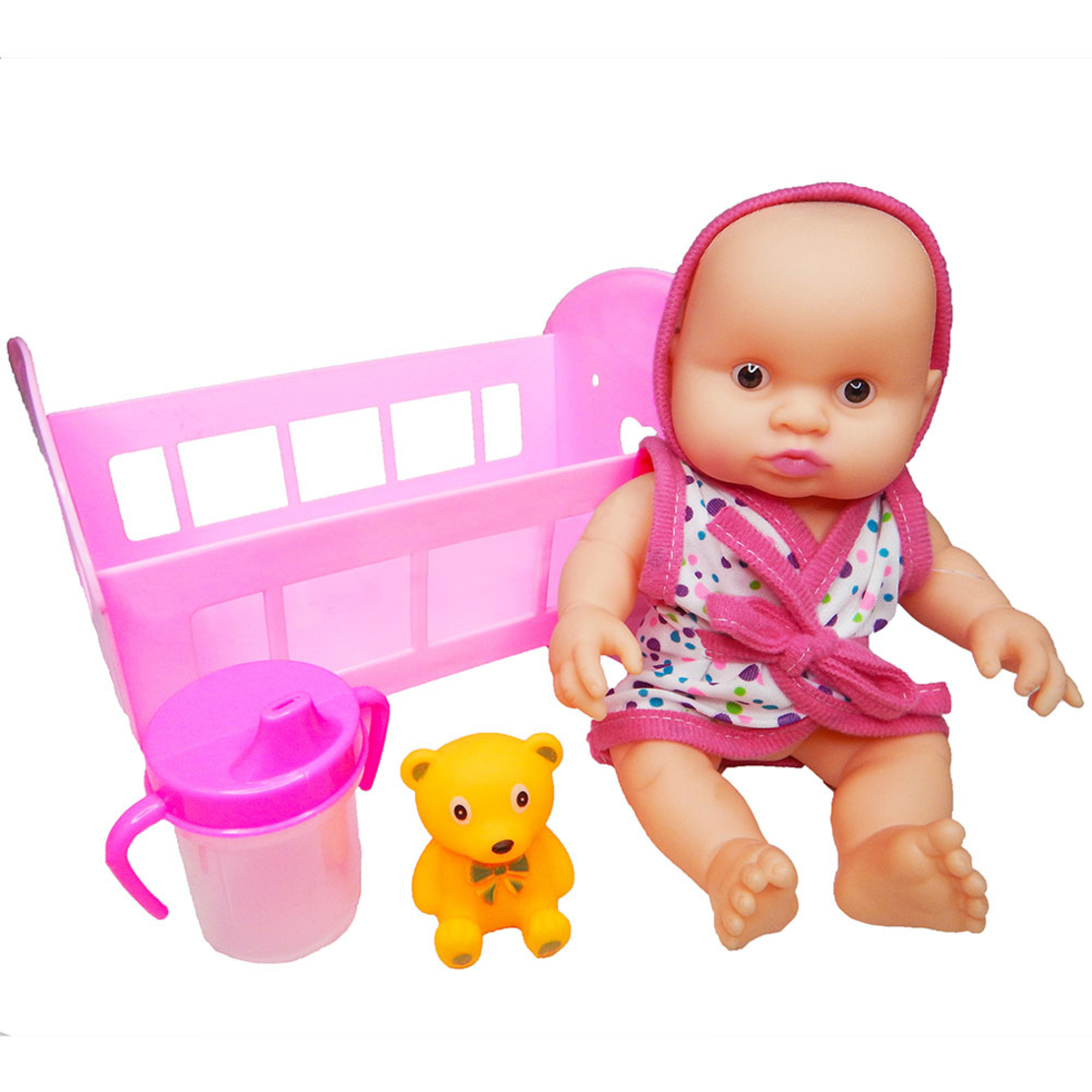 Кукла бебе Raya Toys с халат и кошара LB8811G