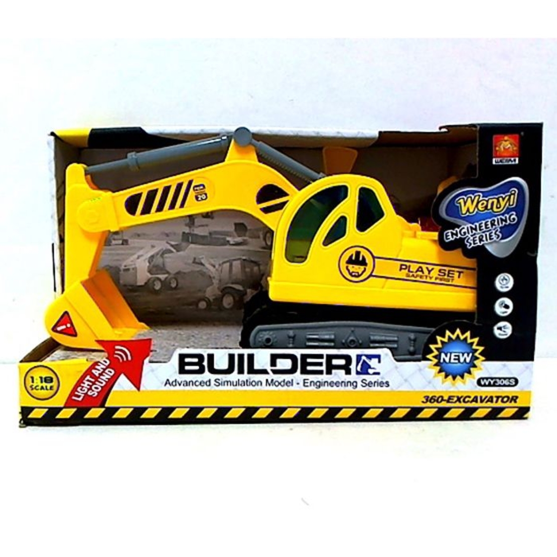 Багер 1:18 със звук и светлини Wenyi Raya Toys