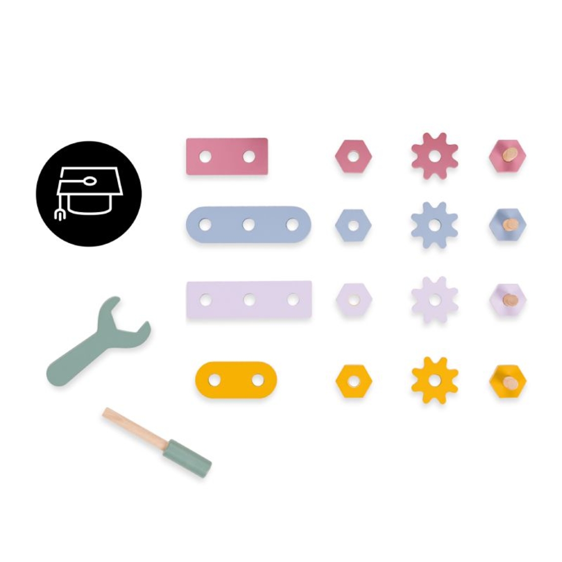 Дървени детски инструменти в кутия Hauck Learn to Repair, 813045